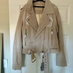 Blank NYC Beige Leather Jacket